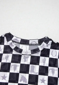 Checkered Mock Neck Long Sleeve Top - Update AvenueTrendsi1001007435711251001007435711253dd6e3e4 - 3ba2 - 4d9f - 90e5 - 4c8e0fdc1fd7 - MaxBlack