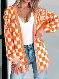 Checkered Pattern Open Front Cardigan - Update AvenueTrendsi1001003884011621001003884011627d55ea94 - 6b7c - 48ff - be45 - 6db7346733c7 - Max - OriginTangerine
