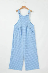 Checkered Pocketed Wide Leg Overalls - Update AvenueTrendsi10010046253236010010046253236048d10d8c - 92b7 - 4e16 - 9a2b - 5e4038f6ae3b - MaxLight Blue