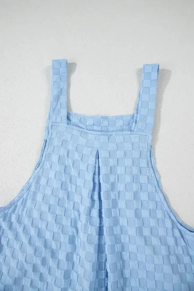 Checkered Pocketed Wide Leg Overalls - Update AvenueTrendsi100100462532360100100462532360c3dbaeb2 - 22fe - 45f7 - 89fb - 9e9c2c877348 - MaxLight Blue