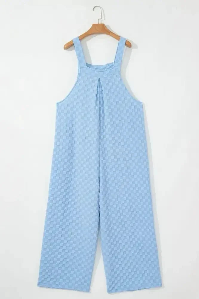 Checkered Pocketed Wide Leg Overalls - Update AvenueTrendsi1001004625323601001004625323609d1cdcbe - f18e - 4062 - 84a9 - cd83a405b767 - MaxLight Blue