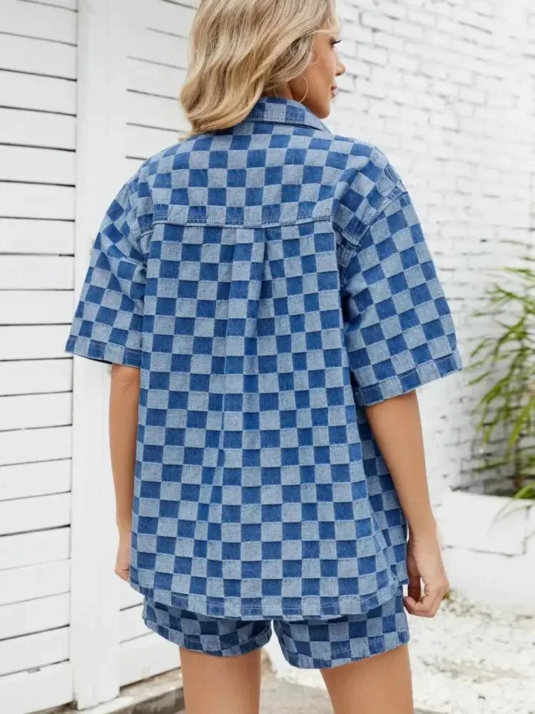 Checkered Shirt and Shorts Denim Set - Update AvenueTrendsi10010026091130810010026091130885319c4b - bb43 - 4b25 - 901d - 021b2623d545 - MaxMedium
