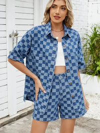 Checkered Shirt and Shorts Denim Set - Update AvenueTrendsi100100260911308100100260911308482aa232 - ca9e - 4f95 - b08c - c951280e5cf7 - MaxMedium