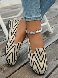 Chevron Pattern Flat Slip-Ons