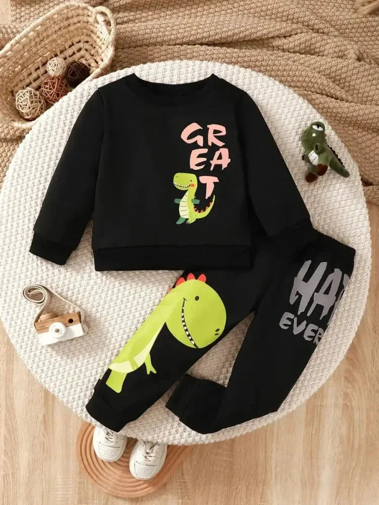 Children's Dinosaur Graphic Sweatshirt and Pants Set - Update AvenueKidsTrendsi10030084701110810030084701110896f3b366 - 72d0 - 47fc - b477 - 50c54d172bf9 - MaxBlack