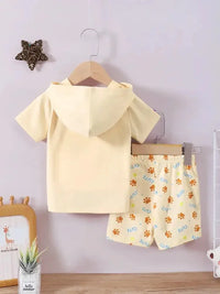 Children's Dog Short Sleeve Hoodie and Shorts Set - Update AvenueKidsTrendsi1003002946513411003002946513411e51746a - 8ad1 - 49c7 - ac37 - 765c14fa9649 - Max - OriginPastel Yellow