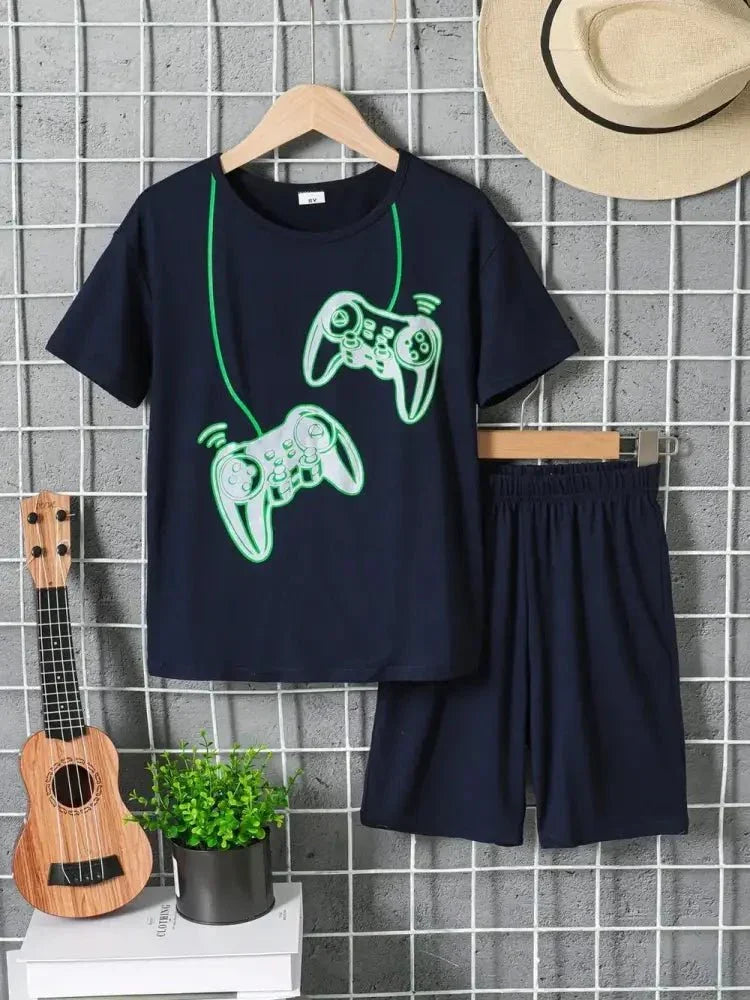 Children's Graphic Round Neck T-Shirt and Pants Set - Update AvenueKidsTrendsi100300540776569100300540776569e877d5ee - 3d8c - 4e00 - 9da0 - efd9929e1b25 - MaxBlack