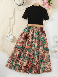 Children's Printed Short Sleeve Dress - Update AvenueKidsTrendsi1001001214216911001001214216912b2b5b8ac778421088d3f030dfb8a29f - Max - OriginTan