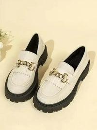 Chunky Platform Chain Detail Loafers - Update AvenueTrendsi100600457603907100600457603907Chunky Platform Chain Detail LoafersWhite