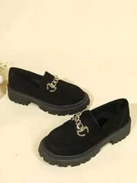 Chunky Platform Chain Detail Loafers - Update AvenueTrendsi100600457609633100600457609633Chunky Platform Chain Detail LoafersBlack
