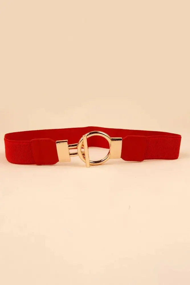 Circle Shape Buckle Zinc Alloy Buckle PU Leather Belt - Update AvenueTrendsi101300615365302101300615365302Circle Shape Buckle Zinc Alloy Buckle PU Leather BeltRed