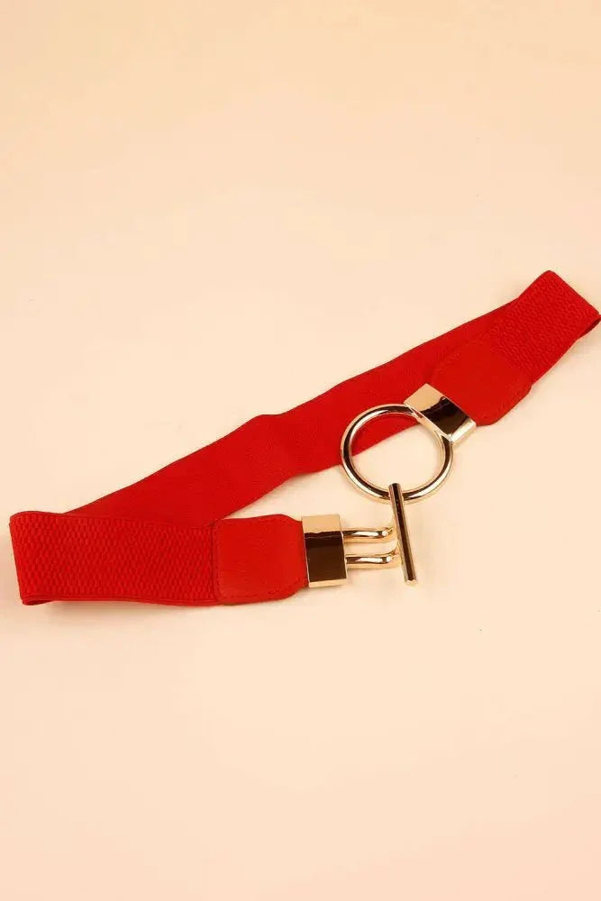 Circle Shape Buckle Zinc Alloy Buckle PU Leather Belt - Update AvenueTrendsi101300615365302101300615365302Circle Shape Buckle Zinc Alloy Buckle PU Leather BeltRed