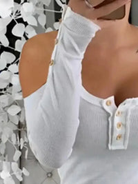 Cold Shoulder Ribbed Henley T-Shirt with Button Detail - Update AvenueT-ShirtsTrendsi1001001277183931001001277183937b4201c8 - 3db6 - 45cc - 80f9 - d38cabebd3c5 - Max - OriginWhite