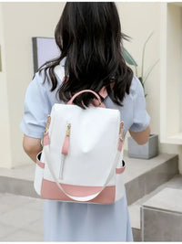 Color Block Convertible Backpack Bag