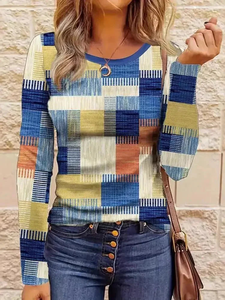 Color Block Long Sleeve T-Shirt - Update AvenueT-ShirtsTrendsi1001000860266121001000860266129a1781f89fed4037b81e53d6baa804e1 - Max - OriginBlue