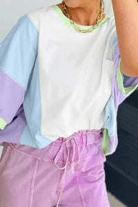 Color Block Patchwork Half Sleeve Oversized T Shirt - Update AvenueT-ShirtsTrendsi1001006913210131001006913210138f2af2d1 - 2ecb - 4169 - aa01 - 9b717e1c580e - Max - OriginWhite