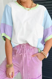 Color Block Patchwork Half Sleeve Oversized T Shirt - Update AvenueT-ShirtsTrendsi1001006913210131001006913210136cde6aaa - a2d1 - 4736 - b9b9 - 9c456547af51 - Max - OriginWhite