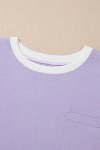 Color Block Patchwork Half Sleeve Oversized T Shirt - Update AvenueT-ShirtsTrendsi10010069132908610010069132908619bc519b - c754 - 4fad - a169 - f3d9d334d491 - Max - OriginLavender