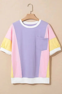 Color Block Patchwork Half Sleeve Oversized T Shirt - Update AvenueT-ShirtsTrendsi100100691329086100100691329086d6241d05 - afb8 - 4fdd - b485 - 05ba048528d7 - Max - OriginLavender