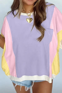 Color Block Patchwork Half Sleeve Oversized T Shirt - Update AvenueT-ShirtsTrendsi1001006913290861001006913290863d55733b - dae7 - 43fa - 8886 - 51bd8b108846 - Max - OriginLavender