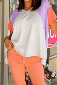 Color Block Patchwork V Neck Exposed Seam High Low T Shirt - Update AvenueT-ShirtsTrendsi100100778980960100100778980960badaf6e4 - 0059 - 42b4 - b0e8 - ca7780c5d69b - Max - OriginWhite