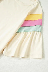 Color Block Stitched Sleeve Loose T Shirt - Update AvenueT-ShirtsTrendsi100100491809092100100491809092618a97c6 - 50f1 - 4d1c - b5cd - f06e0ddad5b6 - Max - OriginCream