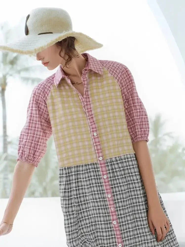 Colorful Mixed Gingham Shirt Dress - Update AvenueTrendsi100100405904416100100405904416782e0688 - 46b5 - 4bca - 9d53 - 03e668f931bc - Max - OriginMulticolor