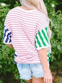 Colorful Striped Oversized T-Shirt - Update AvenueT-ShirtsTrendsi100100914016227100100914016227b7fb827c - 8dd4 - 4492 - 8d3e - f8e78b2696b1 - Max - OriginPink