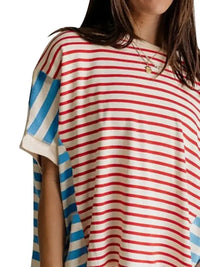 Colorful Striped Oversized T-Shirt - Update AvenueT-ShirtsTrendsi100100914019181100100914019181c5e2e5bb - 46f5 - 441e - 875d - fb04000e05a7 - Max - OriginRed