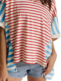Colorful Striped Oversized T-Shirt - Update AvenueT-ShirtsTrendsi100100914019181100100914019181962c63a1 - 05d8 - 409f - 8dfe - d687f5de2d1a - Max - OriginRed