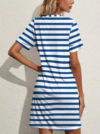 Contrast Striped Round Neck Short Sleeve Dress - Update AvenueEffortless Elegance: DressesTrendsi100100986811845100100986811845dadbd9d5 - 6a94 - 4115 - 85fd - e3578b905537 - Max - OriginBlue