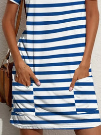 Contrast Striped Round Neck Short Sleeve Dress - Update AvenueEffortless Elegance: DressesTrendsi100100986811845100100986811845deb39c9a - c7b7 - 4d23 - a034 - 70c6a3fe9408 - Max - OriginBlue