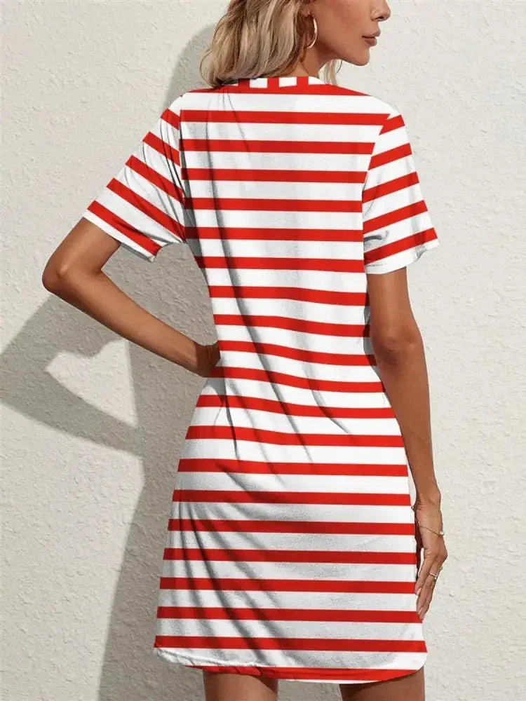 Contrast Striped Round Neck Short Sleeve Dress - Update AvenueEffortless Elegance: DressesTrendsi1001009868159571001009868159571ba0dcec - 396e - 4a86 - b40e - 7149b6302cdb - Max - OriginScarlet