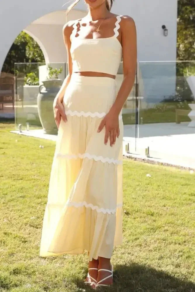 Contrast Trim Cami and Maxi Skirt Set - Update AvenueVacation StyleTrendsi100100621031193100100621031193aad5588a - 7665 - 4bac - a281 - 6724c628ed60 - MaxPastel Yellow