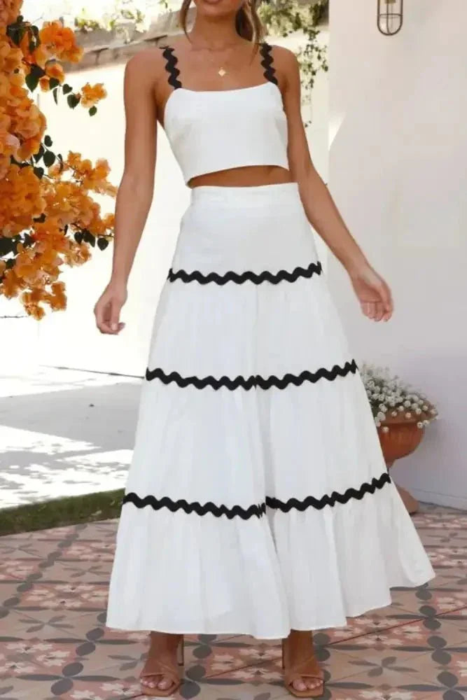 Contrast Trim Cami and Skirt Set - Update AvenueVacation StyleTrendsi1001004094810381001004094810383e4f8020 - 85b2 - 4c95 - b4fa - 599ab39c503b - MaxWhite
