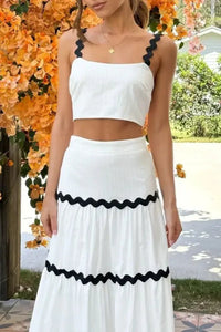 Contrast Trim Cami and Skirt Set - Update AvenueVacation StyleTrendsi10010040948103810010040948103842b6c457 - deb3 - 46e4 - 91e3 - 50d0d1bc2cd9 - MaxWhite