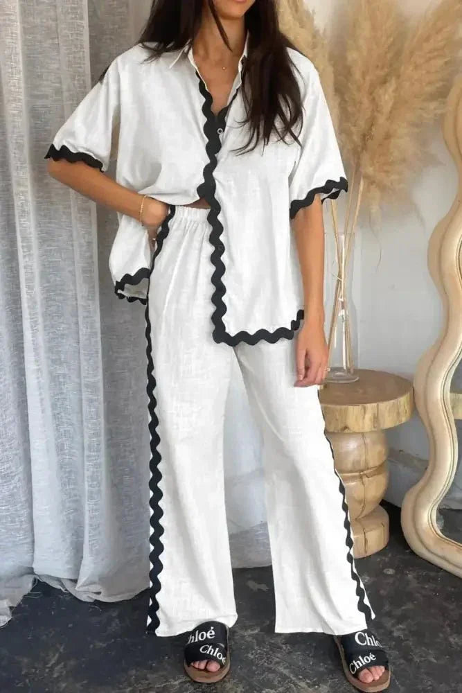 Contrast Trim Half Sleeve Top and Pants Set - Update AvenueVacation StyleTrendsi1001008700811481001008700811488aeeef3d - e50b - 4dae - bdfd - 6ce963742f5d - MaxWhite