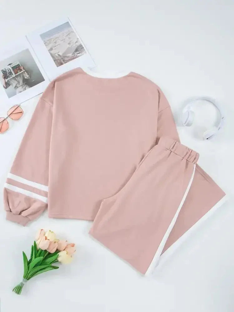Contrast Trim Round Neck Top and Pants Set - Update AvenueDaily EssentialsTrendsi1001003552345851001003552345858e8a9d9abaf441408cdec8ef1e1ddab7 - Max - OriginDusty Pink