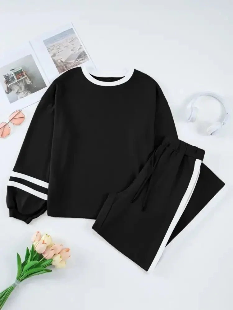Contrast Trim Round Neck Top and Pants Set - Update AvenueDaily EssentialsTrendsi1001003552356131001003552356138096cedc - 2c38 - 4a88 - 989c - 19fd6eb9ddce - Max - OriginBlack