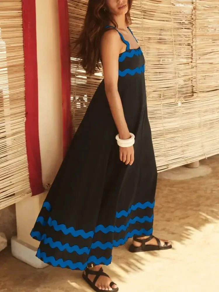 Contrast Trim Square Neck Maxi Cami Dress - Update AvenueBoho VibesTrendsi100100670513683100100670513683569bb57e - ca3d - 42d3 - 9fd9 - 885288016605 - Max - OriginBlack/Blue