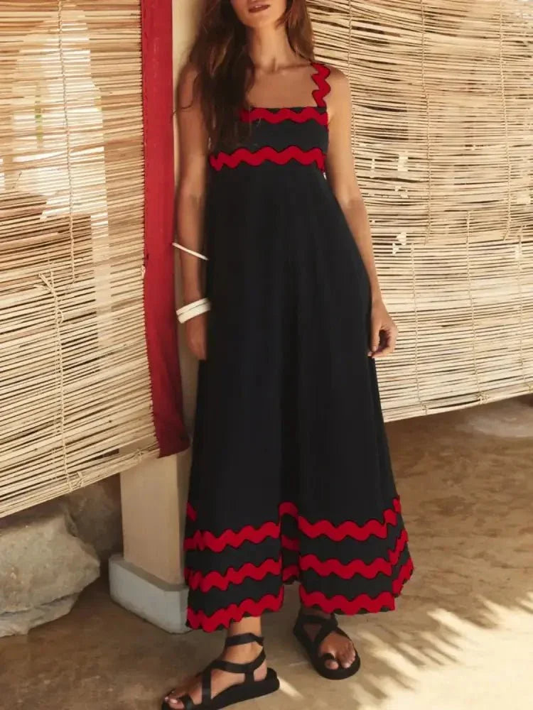 Contrast Trim Square Neck Maxi Cami Dress - Update AvenueBoho VibesTrendsi100100670514195100100670514195bed80167 - 5a30 - 4d6d - 9fff - 7f7609284a88 - Max - OriginBlack/Red
