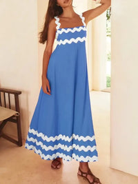 Contrast Trim Square Neck Maxi Cami Dress - Update AvenueBoho VibesTrendsi1001006705151841001006705151848ab04926 - 89b6 - 4377 - ab9a - 40893bbd5ed6 - Max - OriginBlue/white