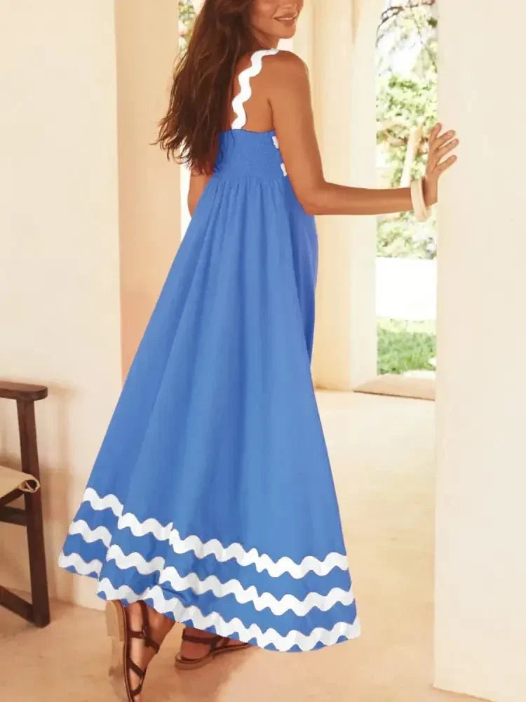 Contrast Trim Square Neck Maxi Cami Dress - Update AvenueBoho VibesTrendsi10010067051518410010067051518413a0f3f1 - c6c7 - 4d29 - 85c5 - 3990915eee6c - Max - OriginBlue/white