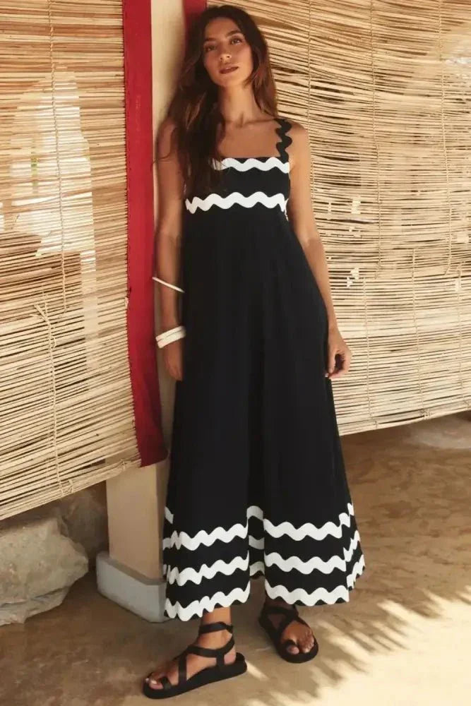 Contrast Trim Square Neck Wide Strap Dress - Update AvenueFestival VibesTrendsi100100018881245100100018881245f10e5dcf - 661f - 493a - 8f96 - ef86eeb634f5 - MaxBlack