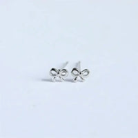 Copper Bow Stud Earrings