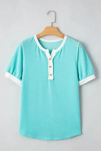 Corded Half Button Henley T Shirt - Update AvenueT-ShirtsTrendsi10010072168172910010072168172968980983 - 7700 - 4574 - a890 - 5df1685ab415 - Max - OriginAqua