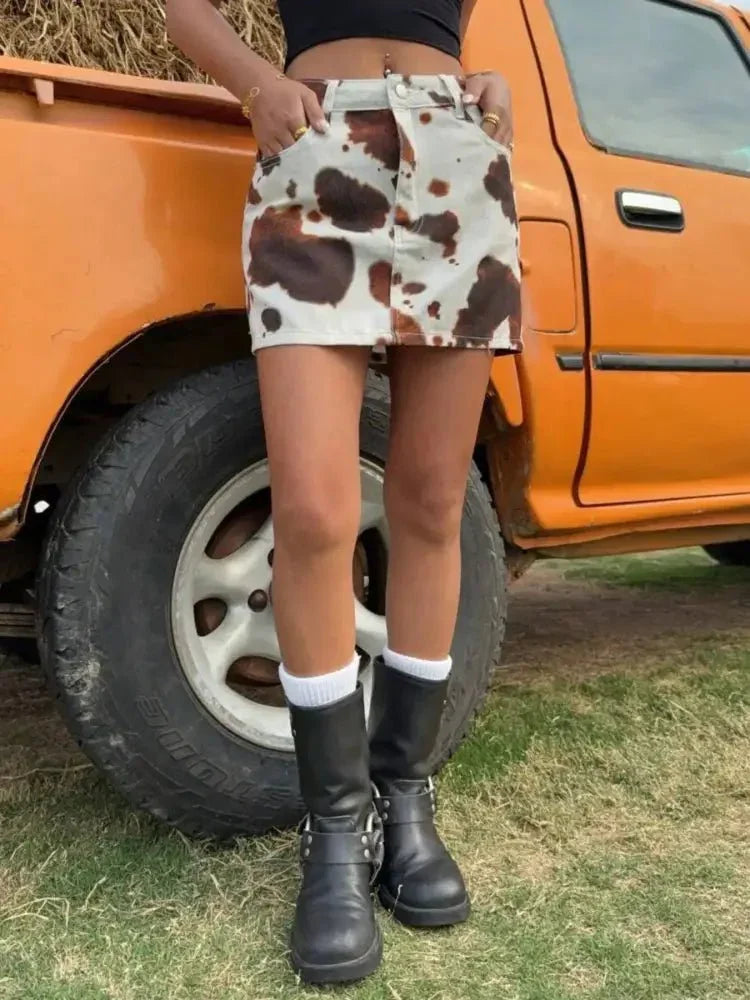 Cow Print Denim Mini Skirt - Update AvenueDenim Dresses & SkirtsTrendsi1001004503941451001004503941455d3f47435df7403296f40031d2c2ce89 - Max - OriginCamel