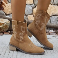Cowboy Block Heels Boots