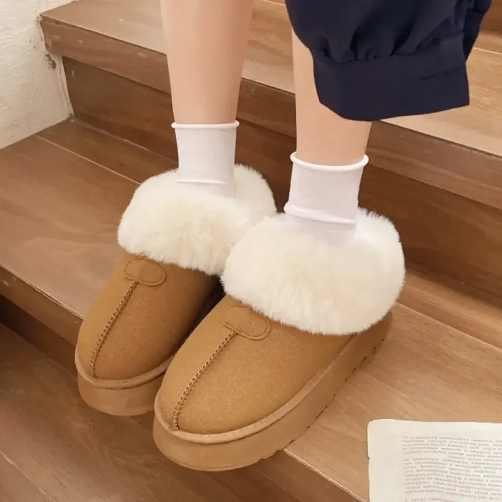 Cozy Furry Platform Boots
