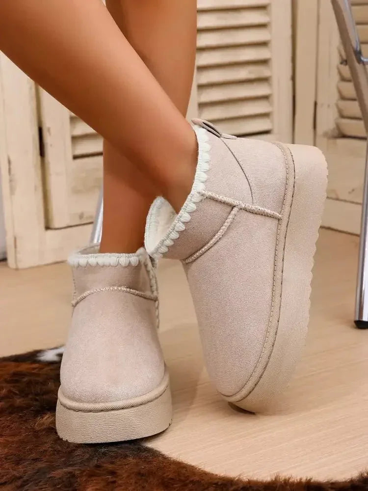 Cozy Winter Ankle Boots with Fluffy Fur Lining - Update AvenueTrendsi100600944992362100600944992362Cozy Winter Ankle Boots with Fluffy Fur LiningBeige